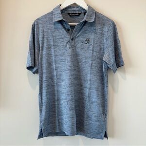 Travis Matthew Men’s Golf Polo Blue Heathered River Club Atlanta Short Sleeve